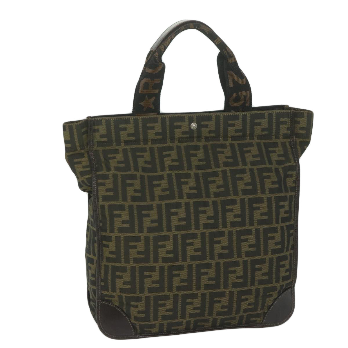 FENDI Zucca Canvas Hand Bag Black Brown ep2618