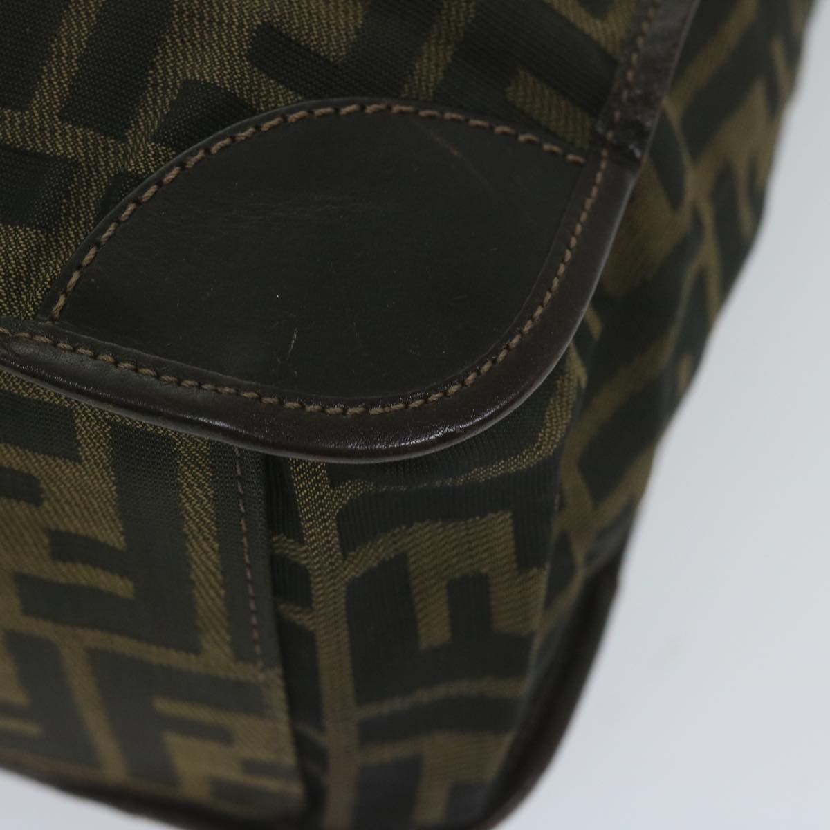 FENDI Zucca Canvas Hand Bag Black Brown ep2618