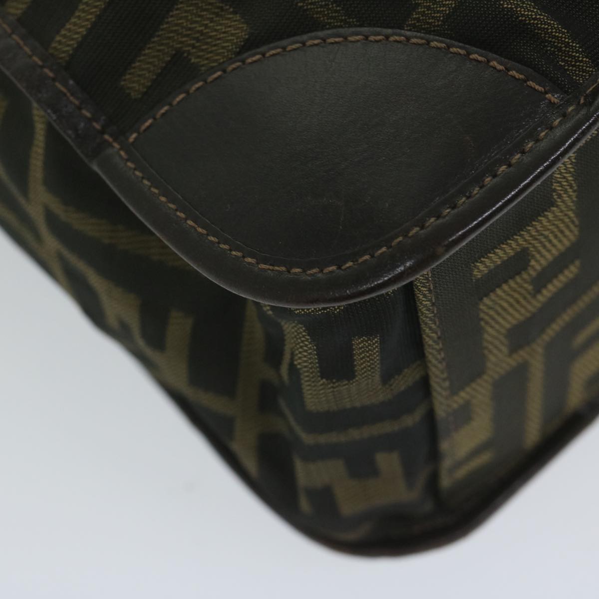 FENDI Zucca Canvas Hand Bag Black Brown ep2618