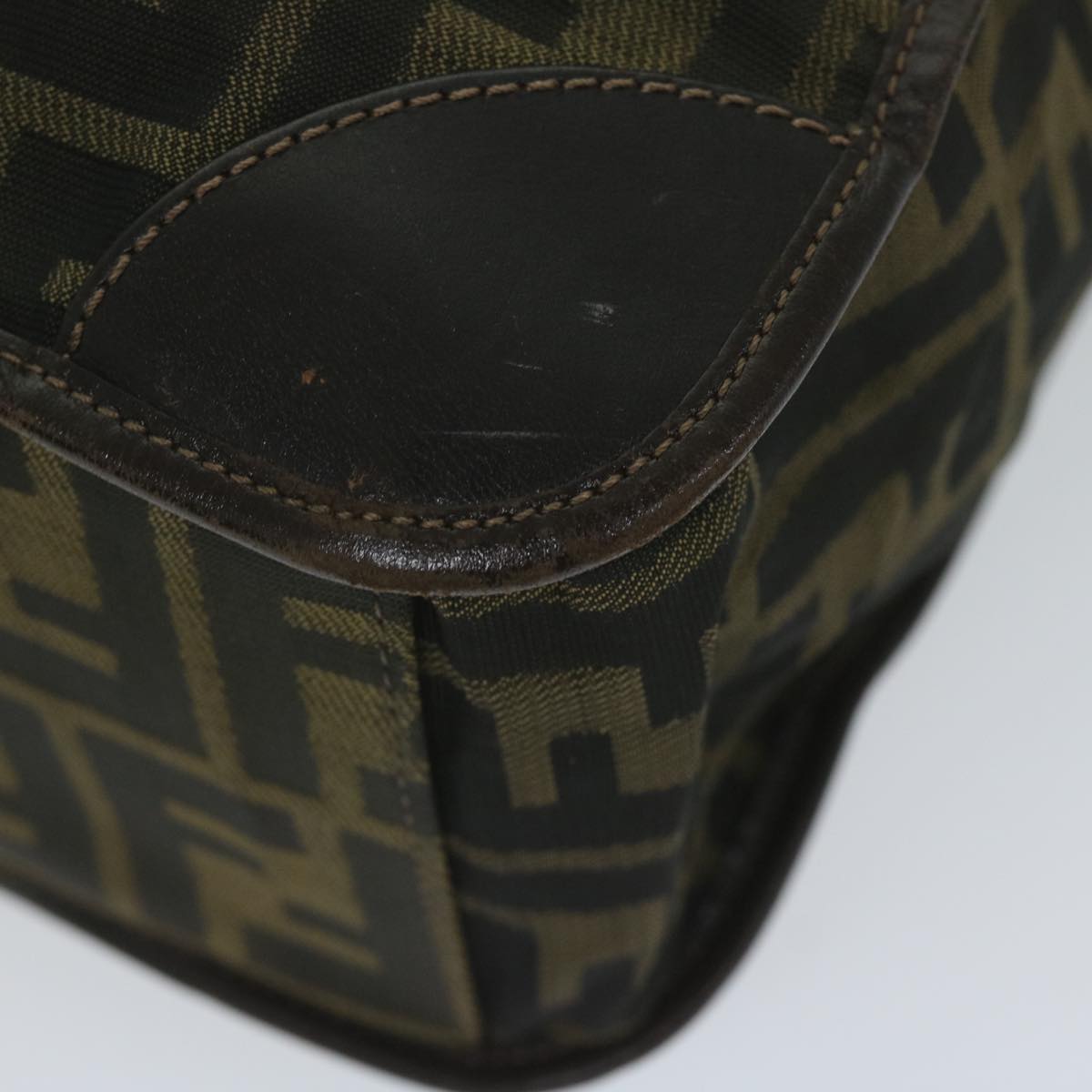 FENDI Zucca Canvas Hand Bag Black Brown ep2618