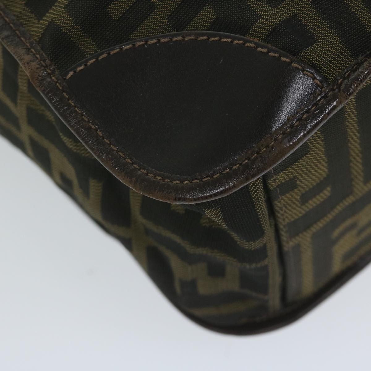 FENDI Zucca Canvas Hand Bag Black Brown ep2618