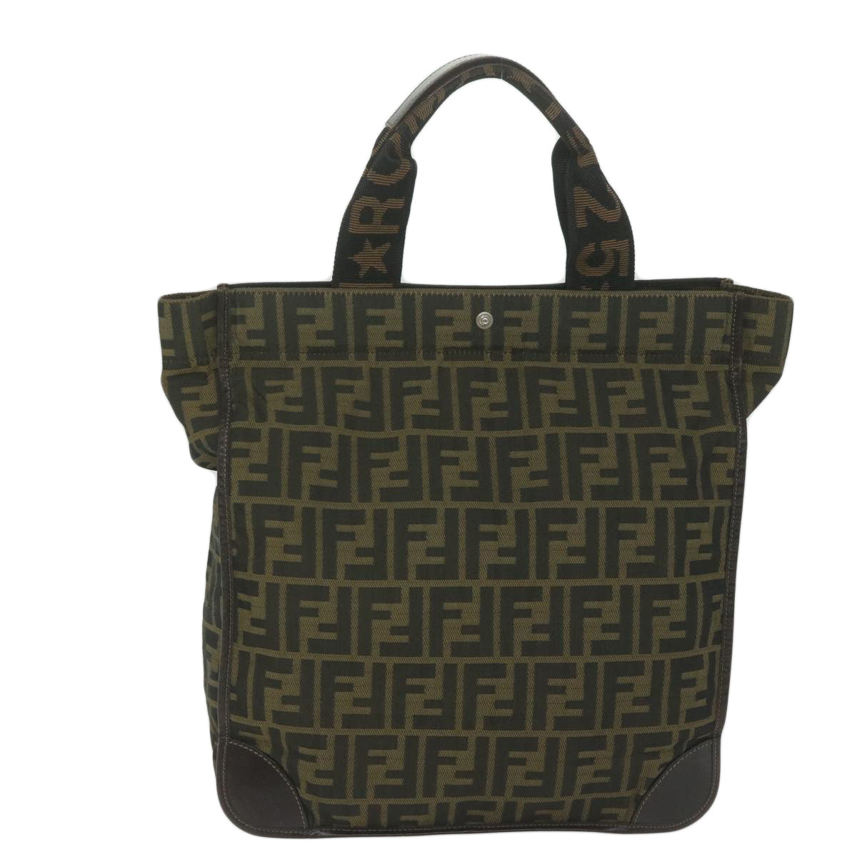 FENDI Zucca Canvas Hand Bag Black Brown ep2618