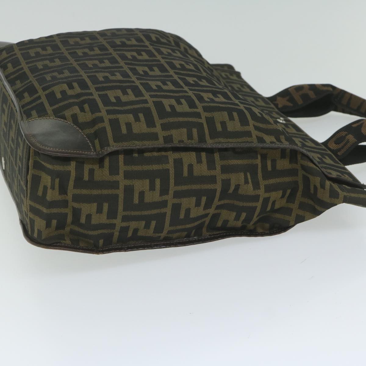 FENDI Zucca Canvas Hand Bag Black Brown ep2618