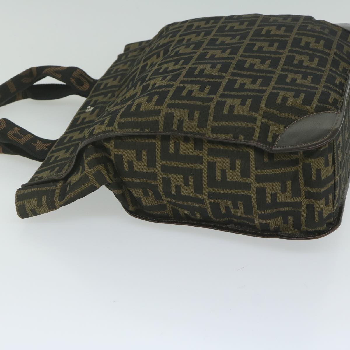 FENDI Zucca Canvas Hand Bag Black Brown ep2618