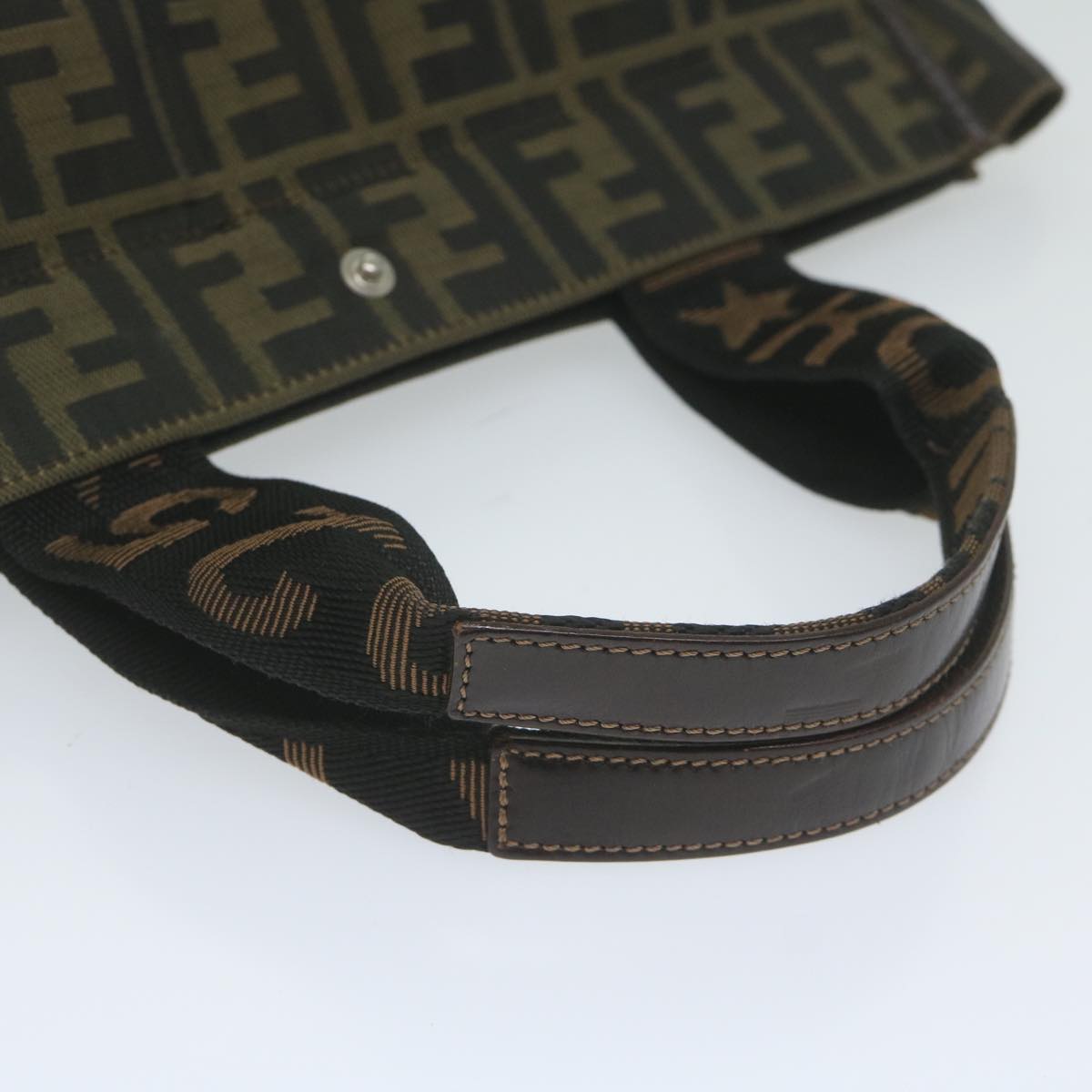 FENDI Zucca Canvas Hand Bag Black Brown ep2618