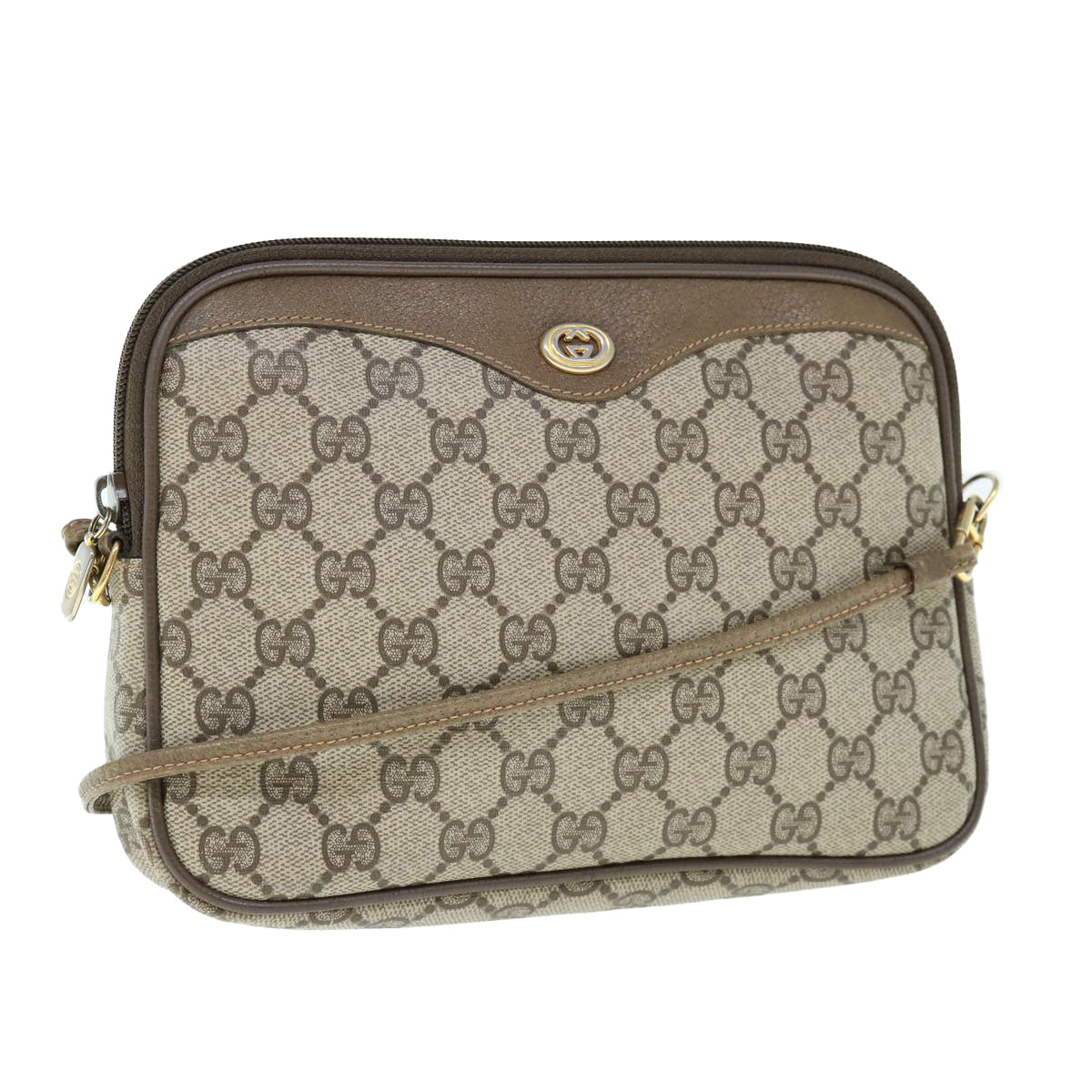 GUCCI GG Supreme Shoulder Bag PVC Leather Beige 97 02 068 ep2628