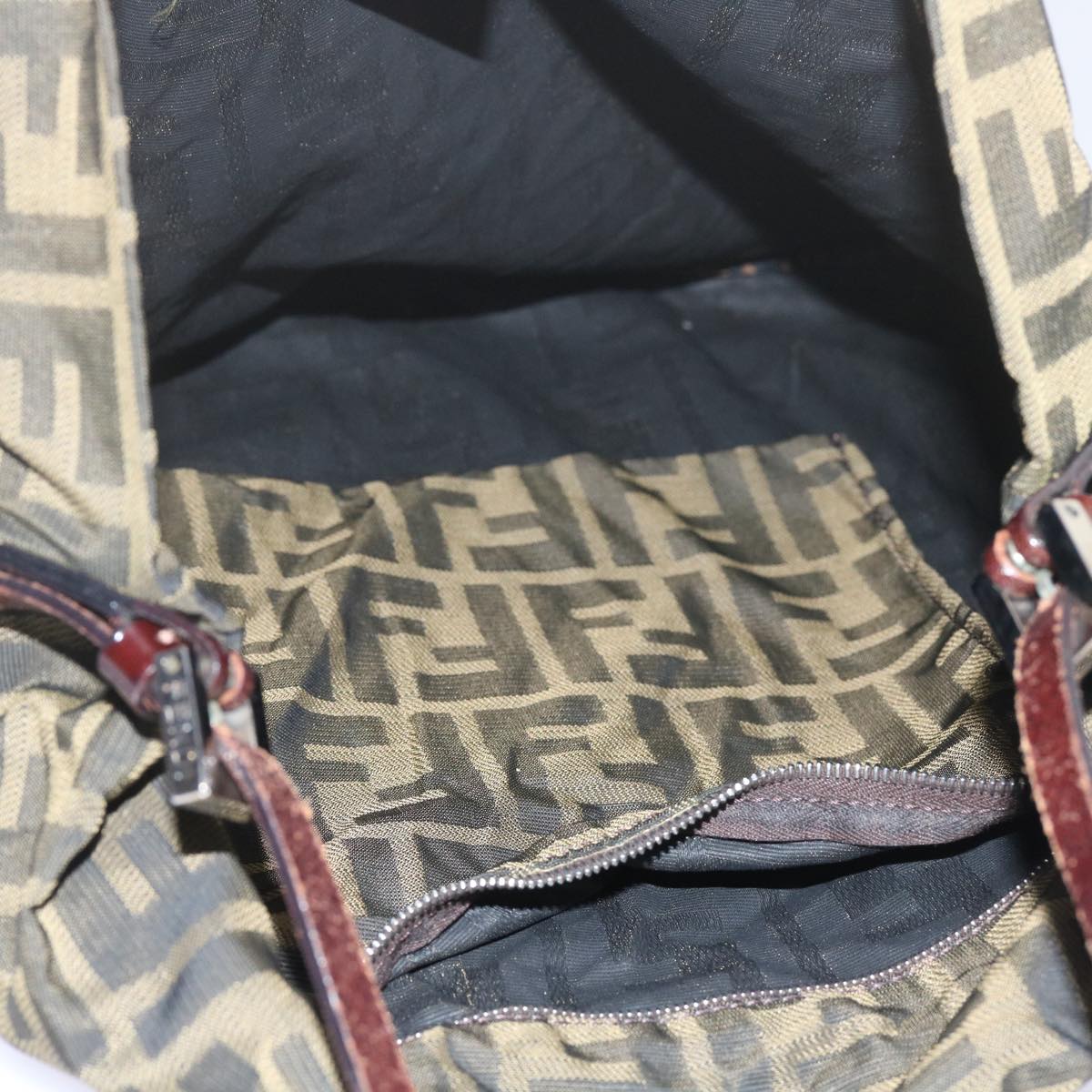 FENDI Zucca Canvas Tote Bag Black Brown 2370 26733 008 ep2728