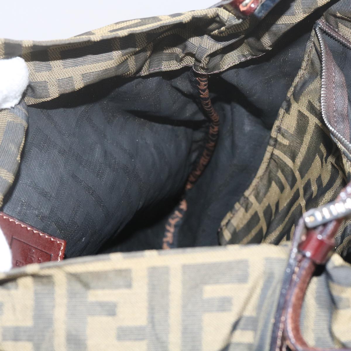 FENDI Zucca Canvas Tote Bag Black Brown 2370 26733 008 ep2728