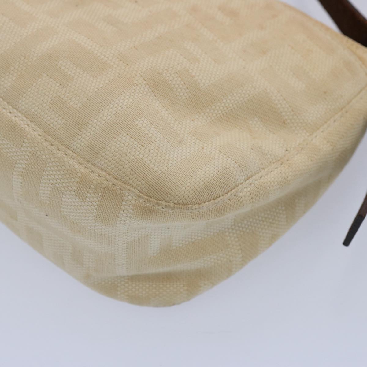 FENDI Zucca Canvas Mamma Baguette Shoulder Bag Beige ep2732