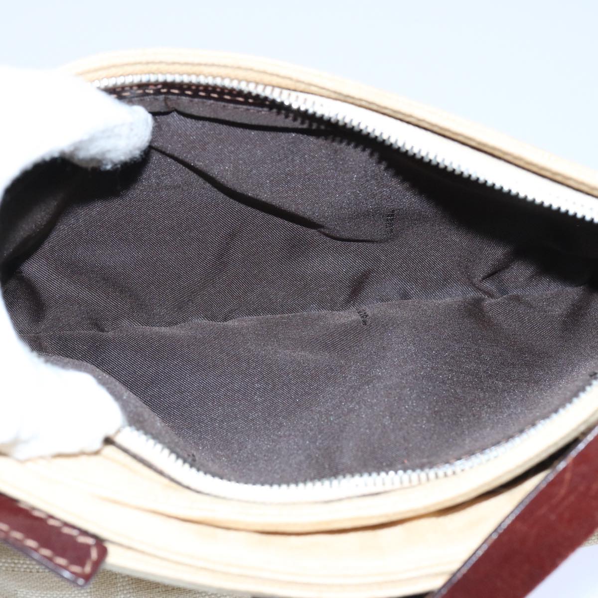 FENDI Zucca Canvas Mamma Baguette Shoulder Bag Beige ep2732