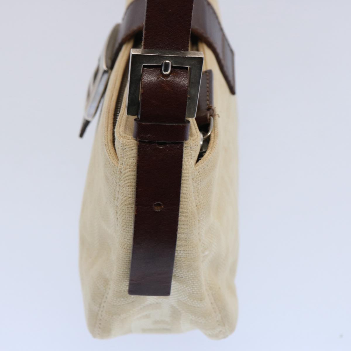 FENDI Zucca Canvas Mamma Baguette Shoulder Bag Beige ep2732