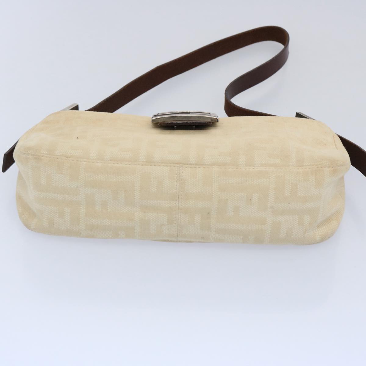 FENDI Zucca Canvas Mamma Baguette Shoulder Bag Beige ep2732