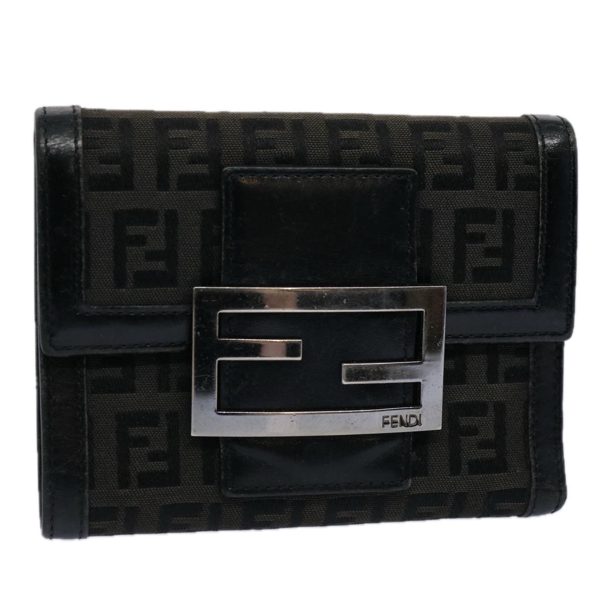 FENDI Zucchino Canvas Wallet Black ep2773