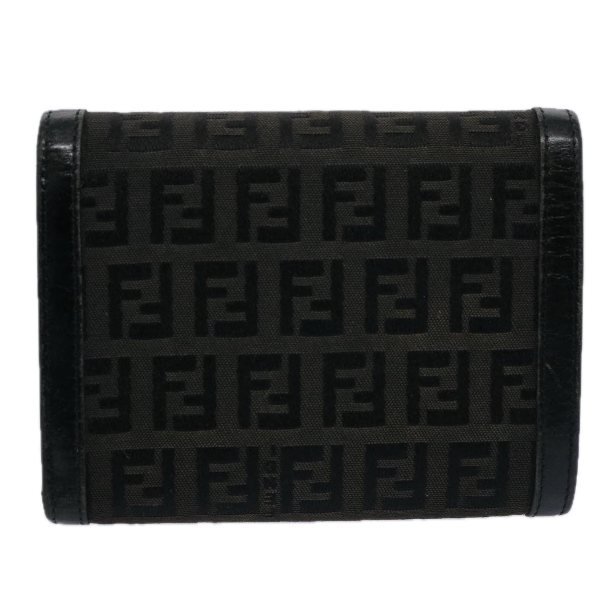 FENDI Zucchino Canvas Wallet Black ep2773