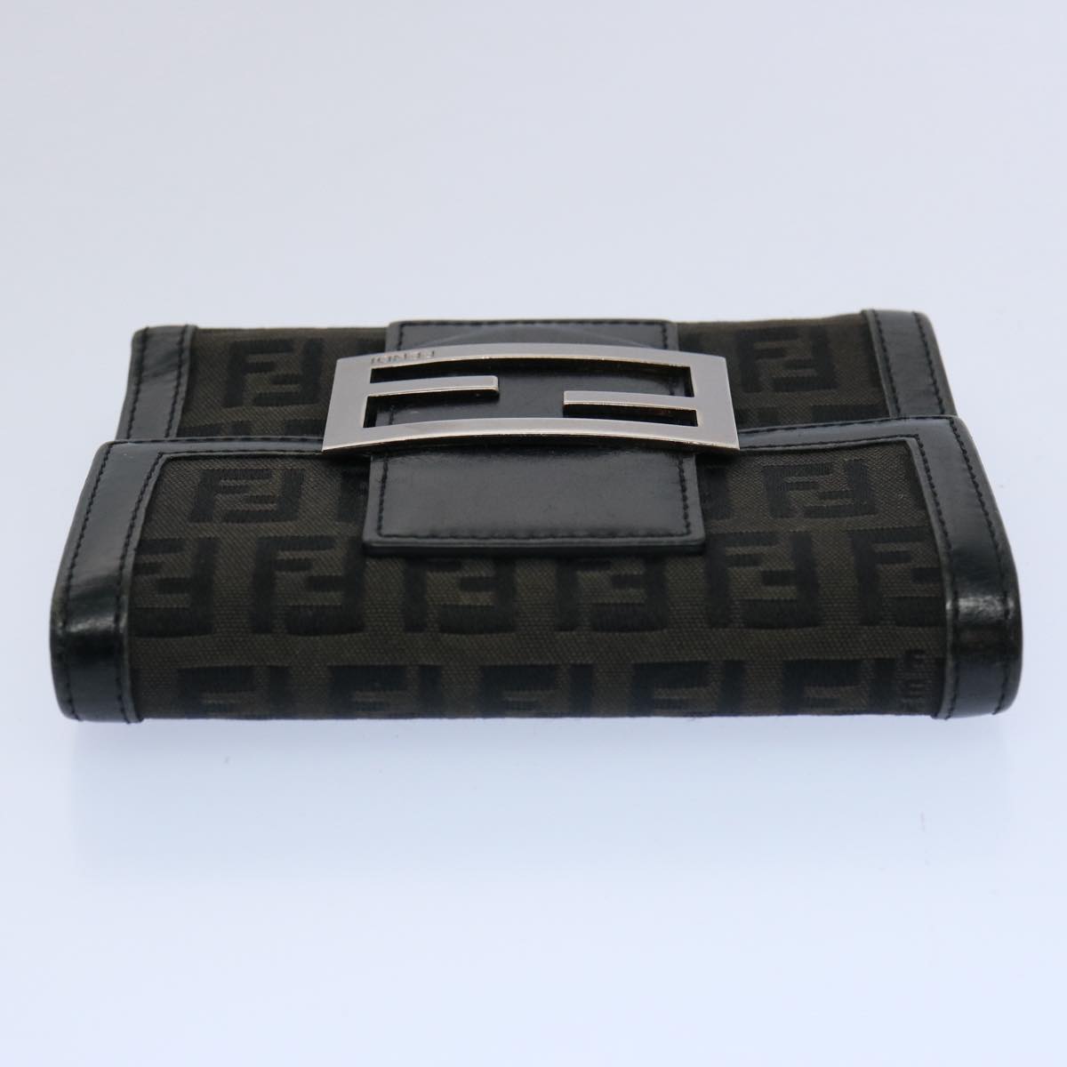 FENDI Zucchino Canvas Wallet Black ep2773