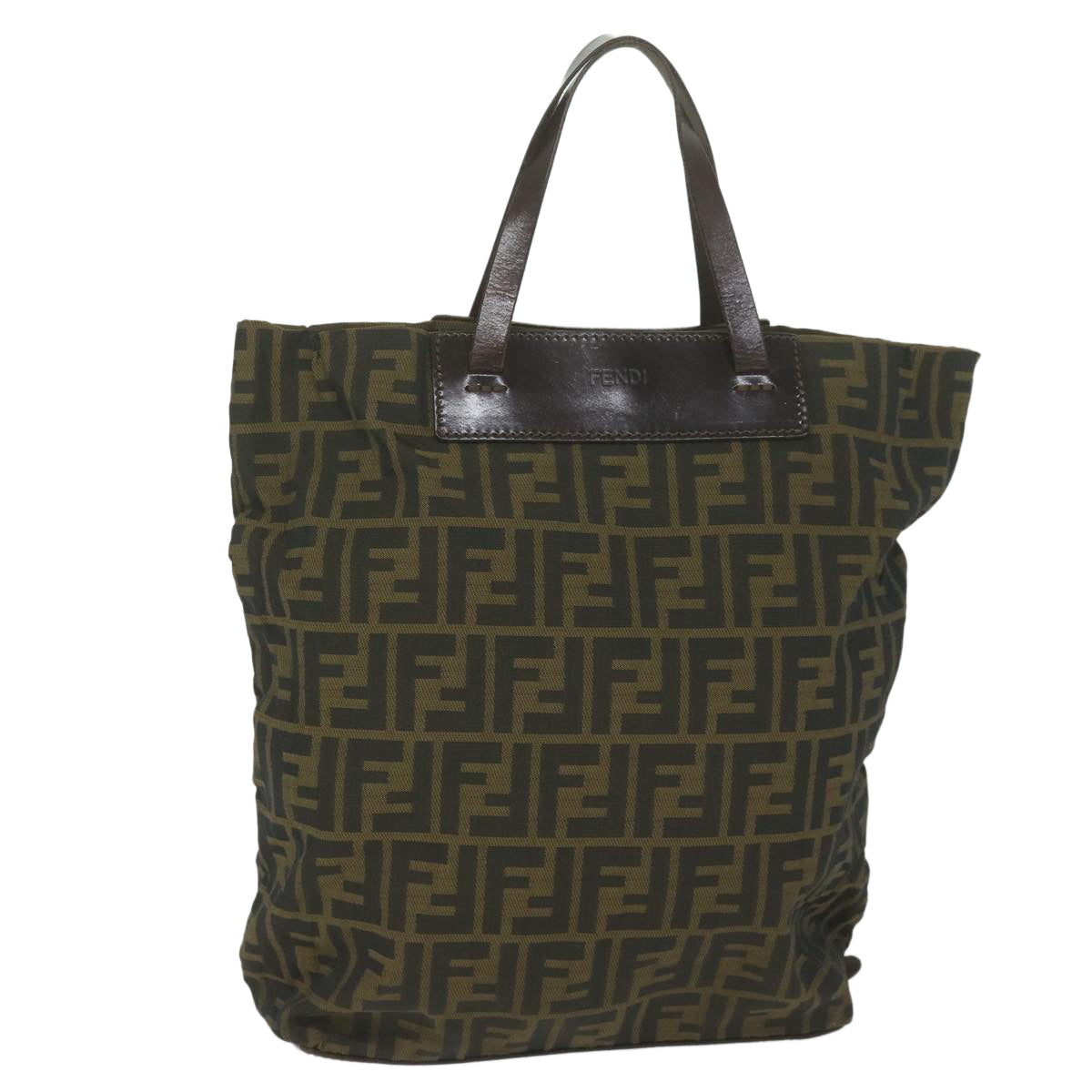 FENDI Zucca Canvas Tote Bag Black Brown ep2809