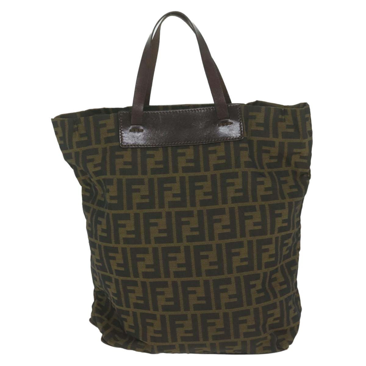 FENDI Zucca Canvas Tote Bag Black Brown ep2809