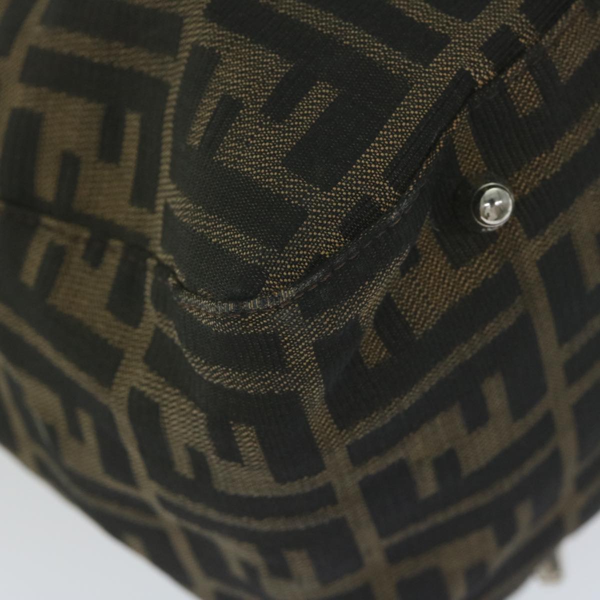 FENDI Zucca Canvas Hand Bag Black Brown ep2812