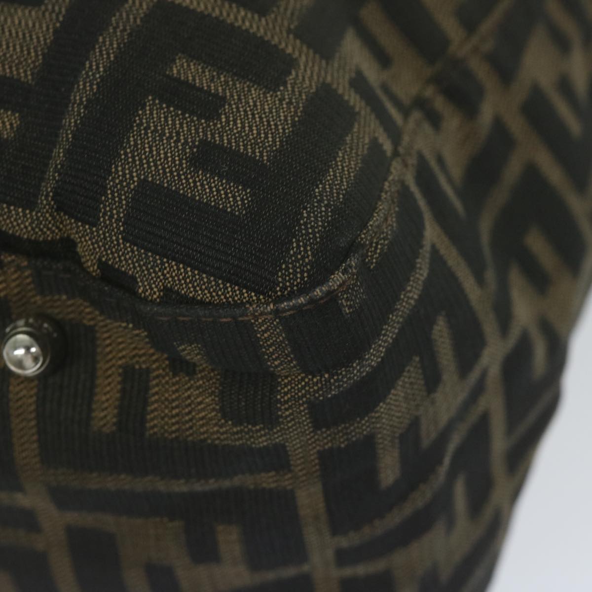 FENDI Zucca Canvas Hand Bag Black Brown ep2812