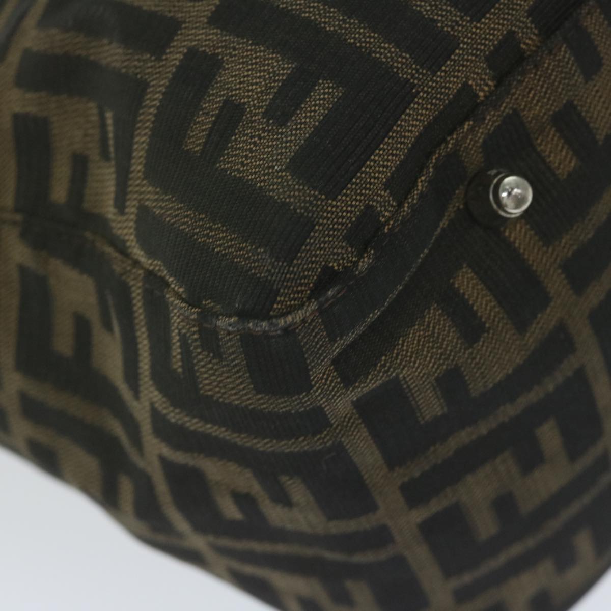 FENDI Zucca Canvas Hand Bag Black Brown ep2812