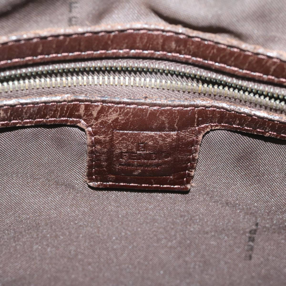 FENDI Zucca Canvas Hand Bag Black Brown ep2812