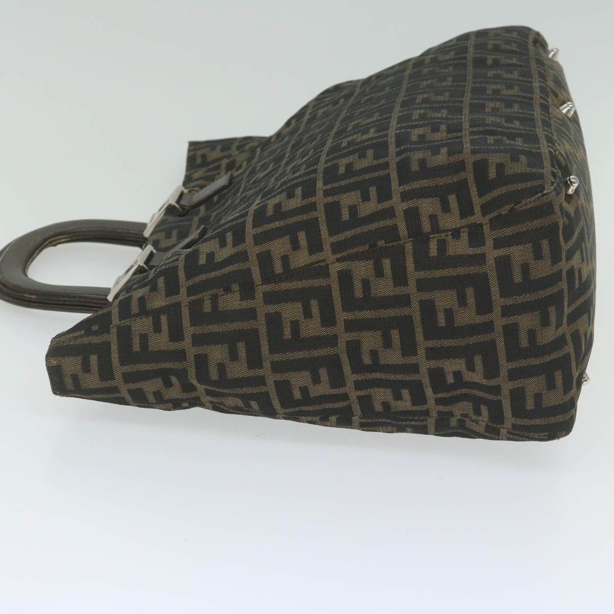 FENDI Zucca Canvas Hand Bag Black Brown ep2812