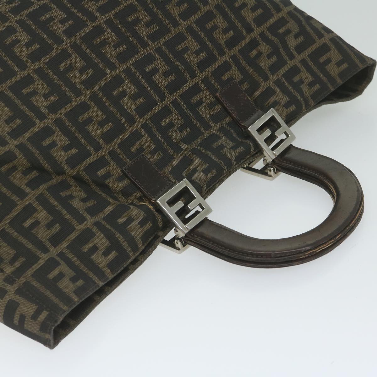 FENDI Zucca Canvas Hand Bag Black Brown ep2812