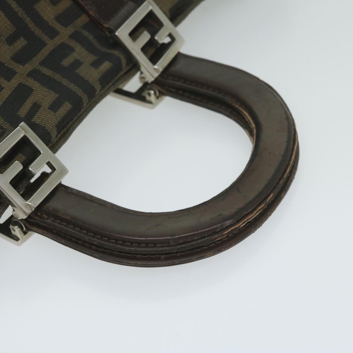 FENDI Zucca Canvas Hand Bag Black Brown ep2812