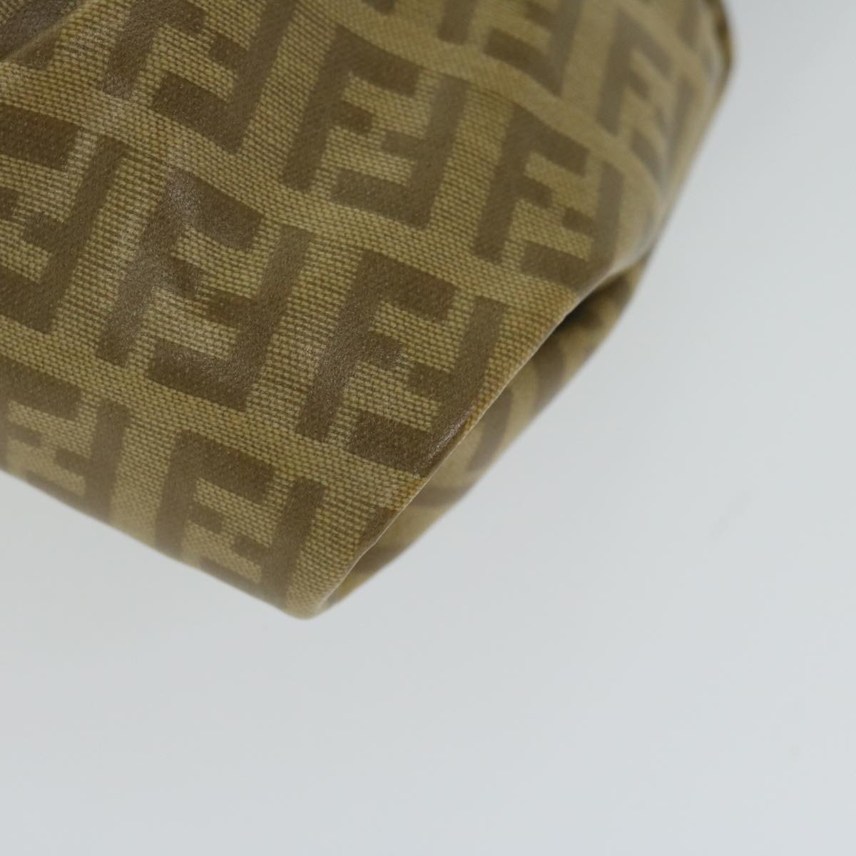 FENDI Zucchino Canvas Shoulder Bag Brown ep2817