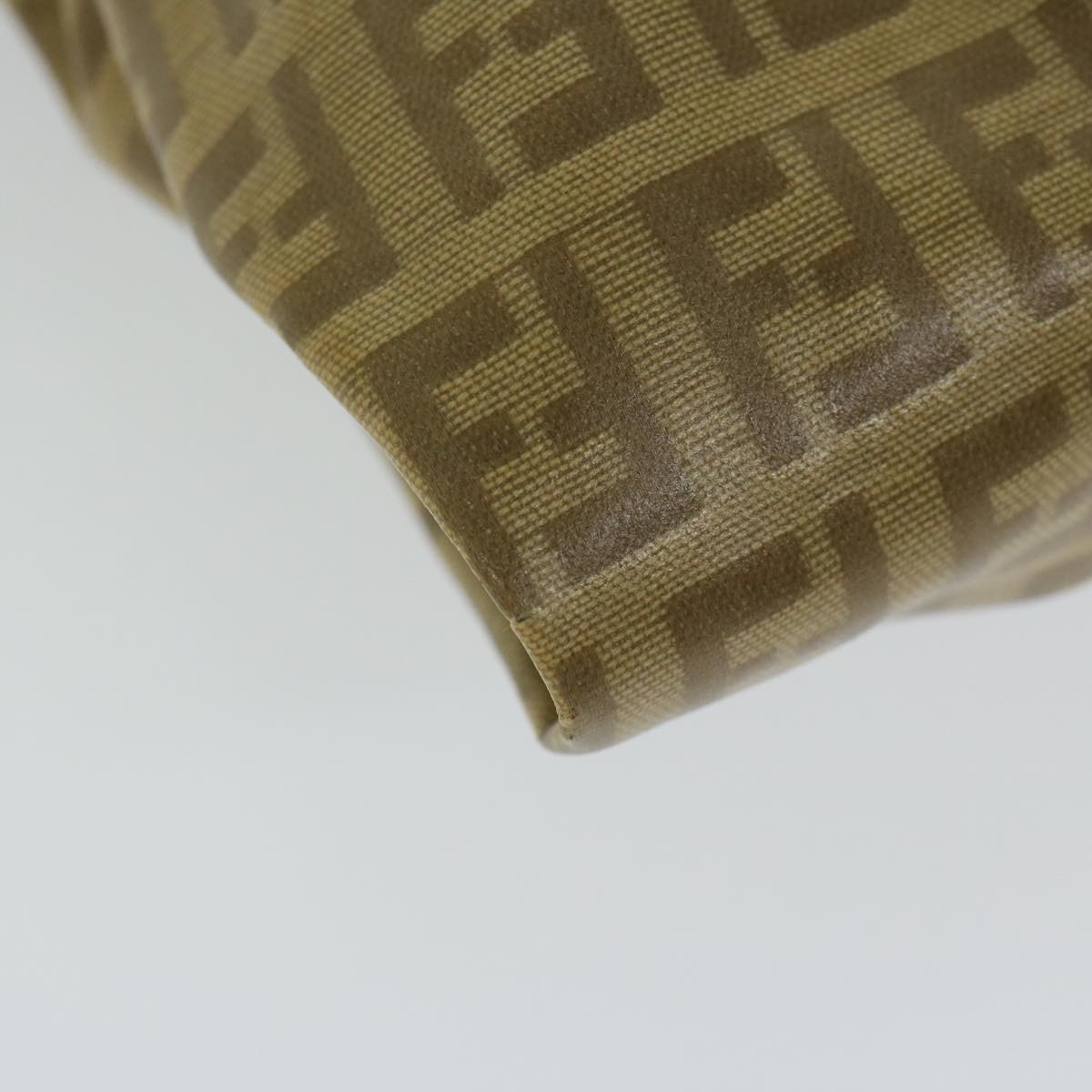 FENDI Zucchino Canvas Shoulder Bag Brown ep2817