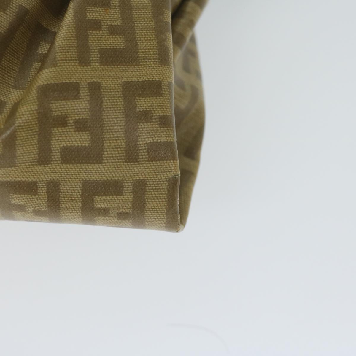 FENDI Zucchino Canvas Shoulder Bag Brown ep2817