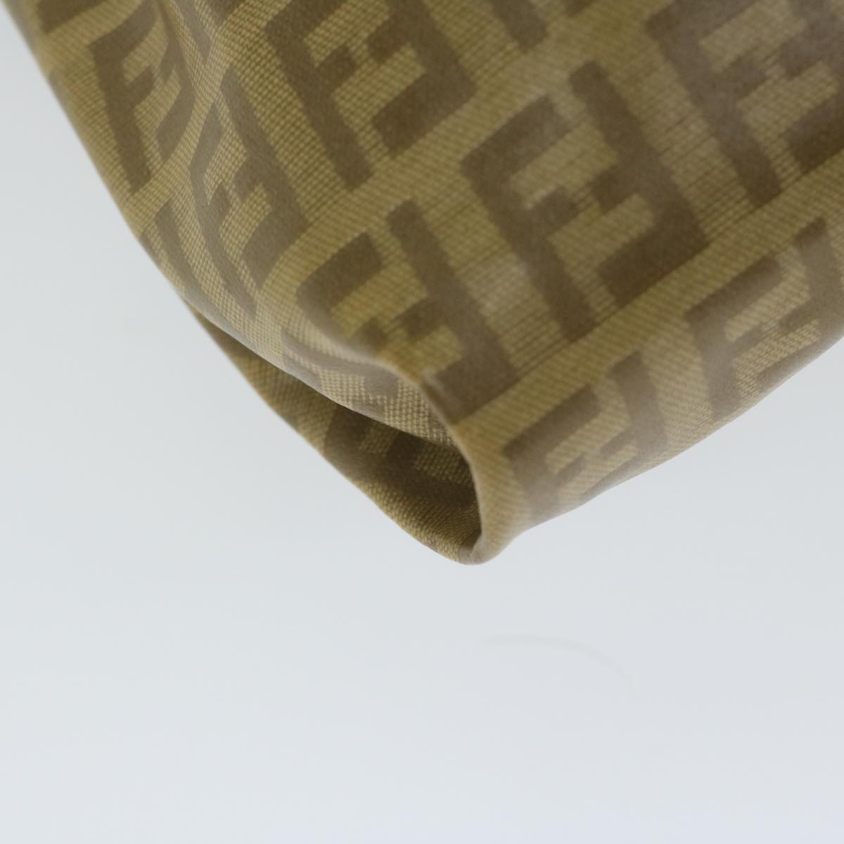 FENDI Zucchino Canvas Shoulder Bag Brown ep2817
