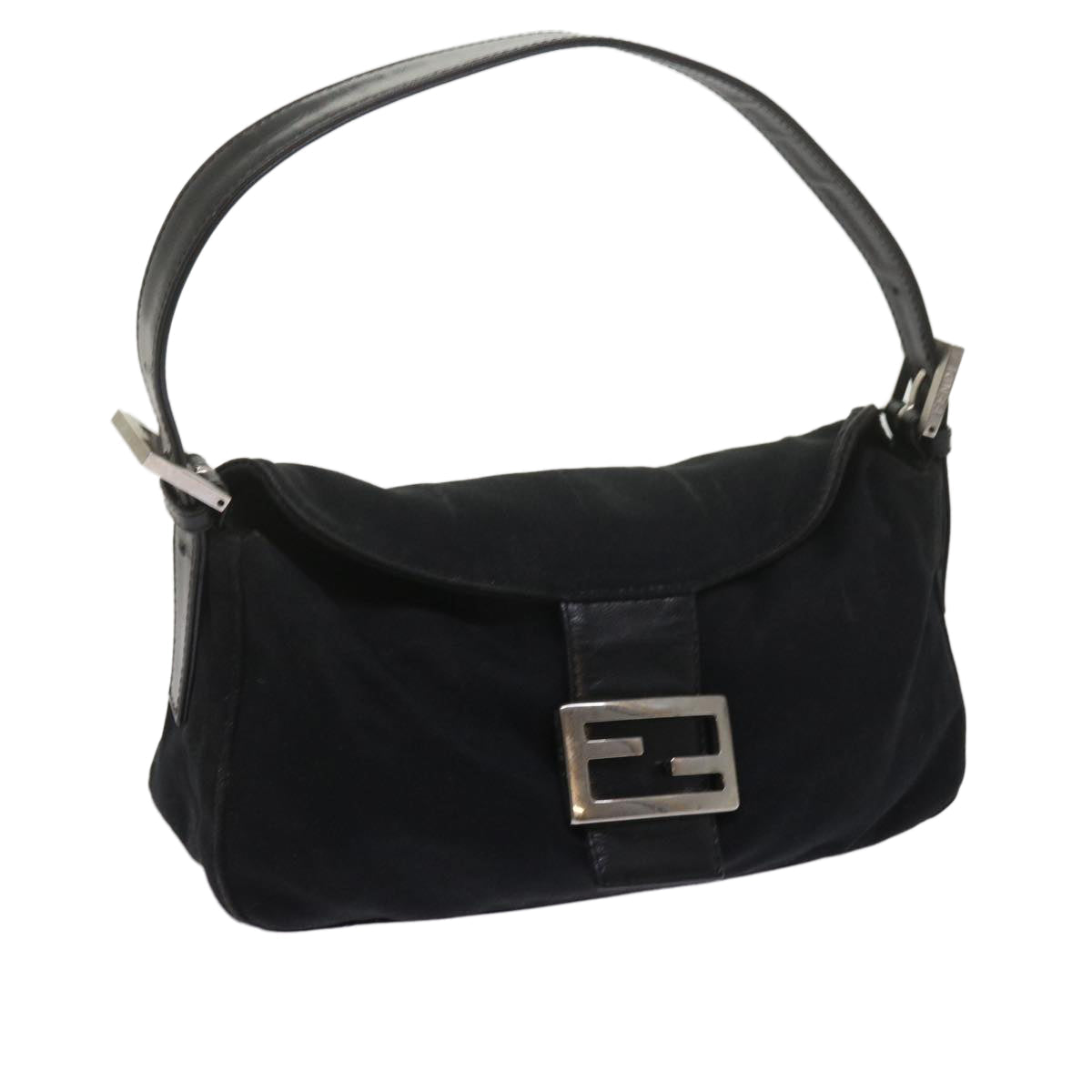 FENDI Mamma Baguette Shoulder Bag Nylon Black 2348 26725 018 ep2835