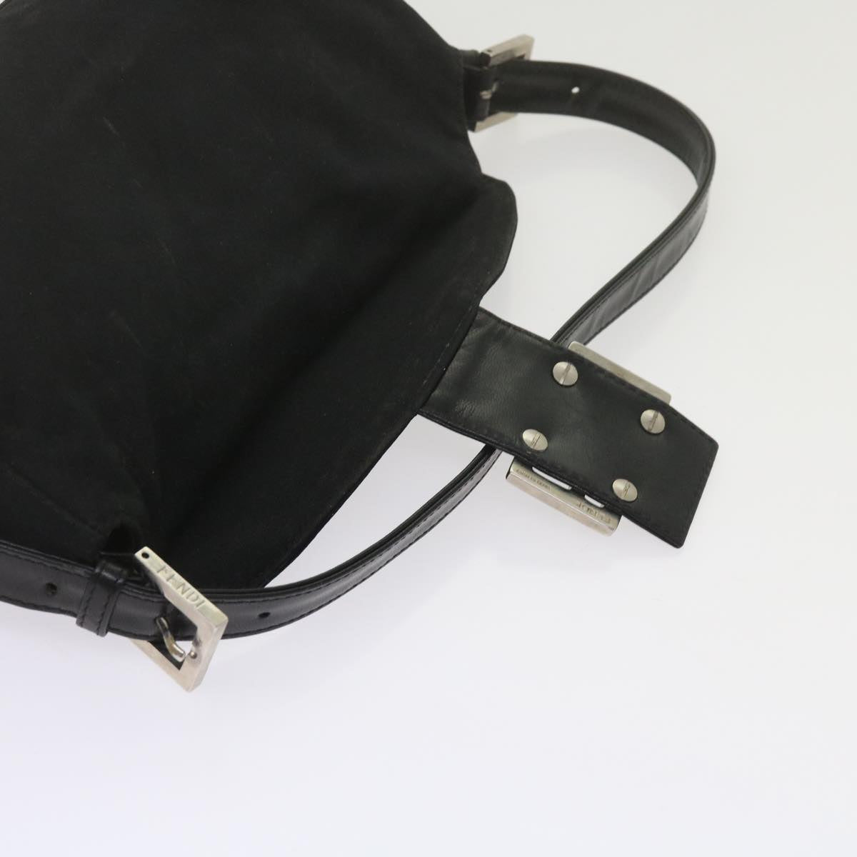 FENDI Mamma Baguette Shoulder Bag Nylon Black 2348 26725 018 ep2835