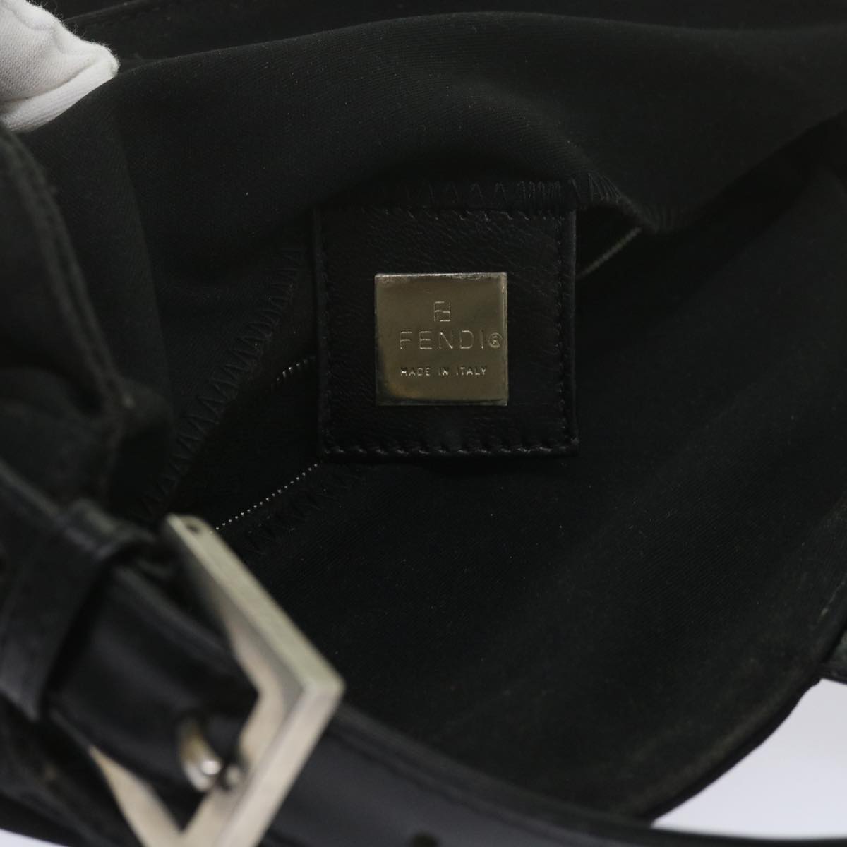 FENDI Mamma Baguette Shoulder Bag Nylon Black 2348 26725 018 ep2835