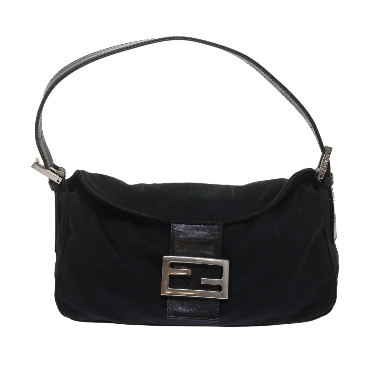 FENDI Mamma Baguette Shoulder Bag Nylon Black 2348 26725 018 ep2835