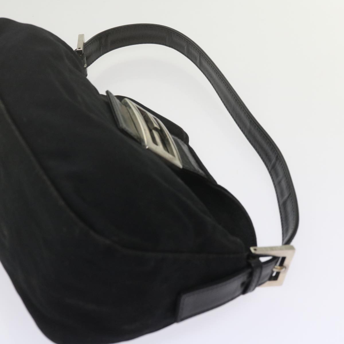 FENDI Mamma Baguette Shoulder Bag Nylon Black 2348 26725 018 ep2835