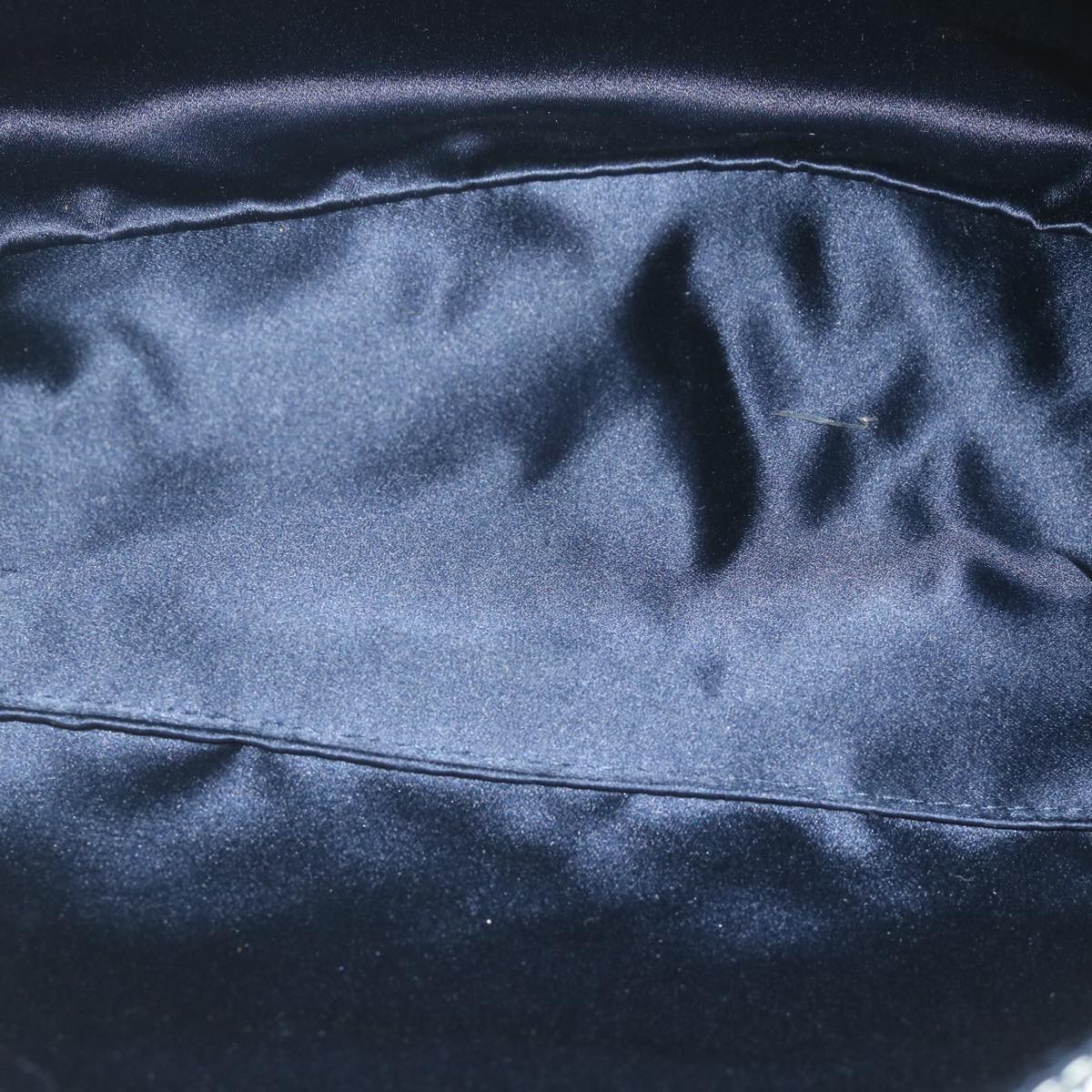 FENDI Zucchino Canvas Mamma Baguette Shoulder Bag Navy ep2842