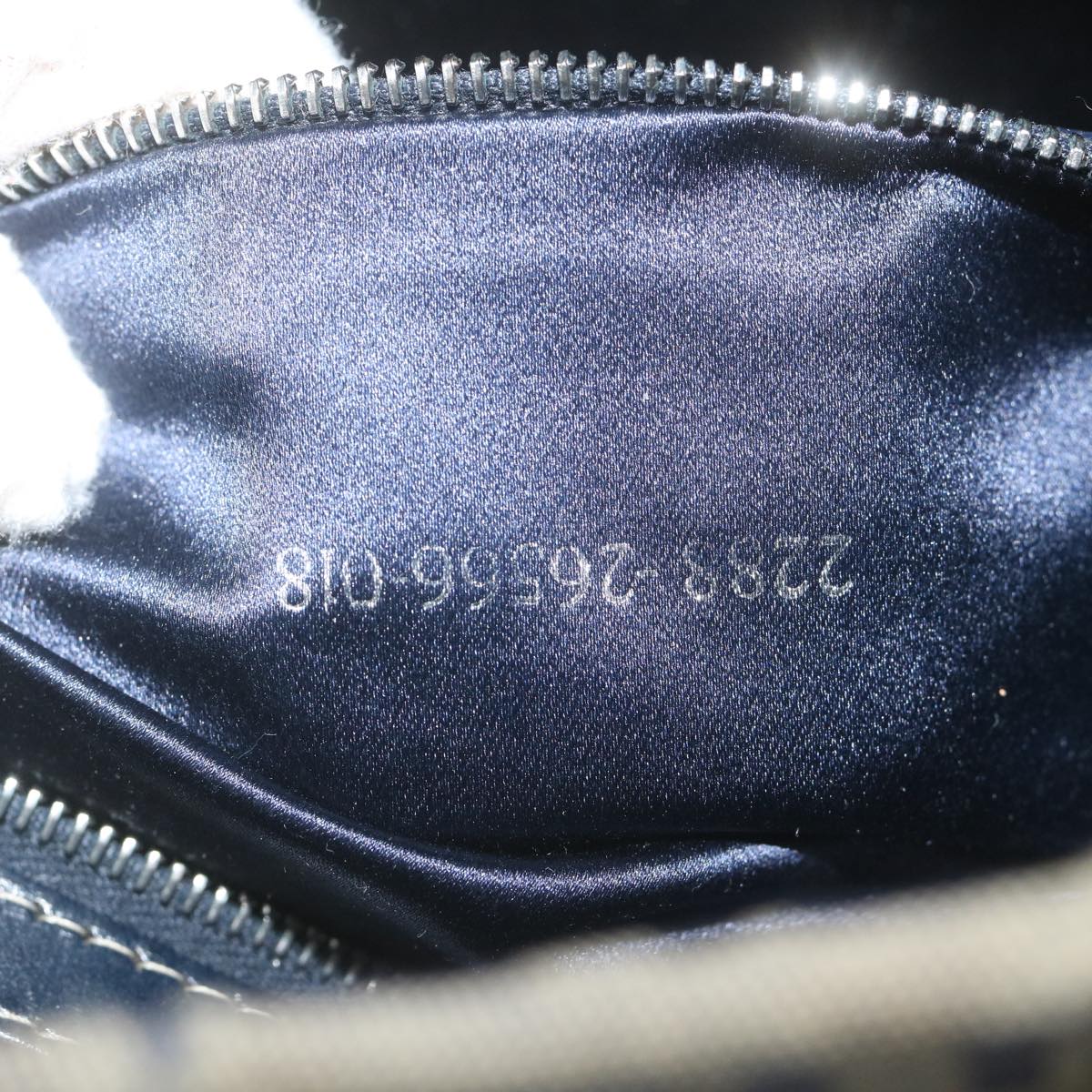 FENDI Zucchino Canvas Mamma Baguette Shoulder Bag Navy ep2842