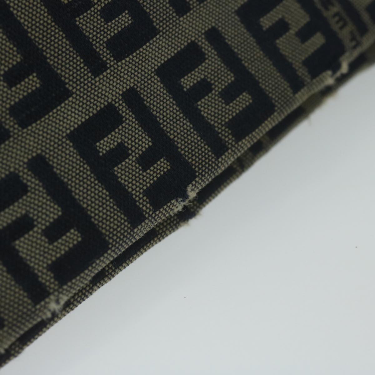 FENDI Zucchino Canvas Mamma Baguette Shoulder Bag Navy ep2842