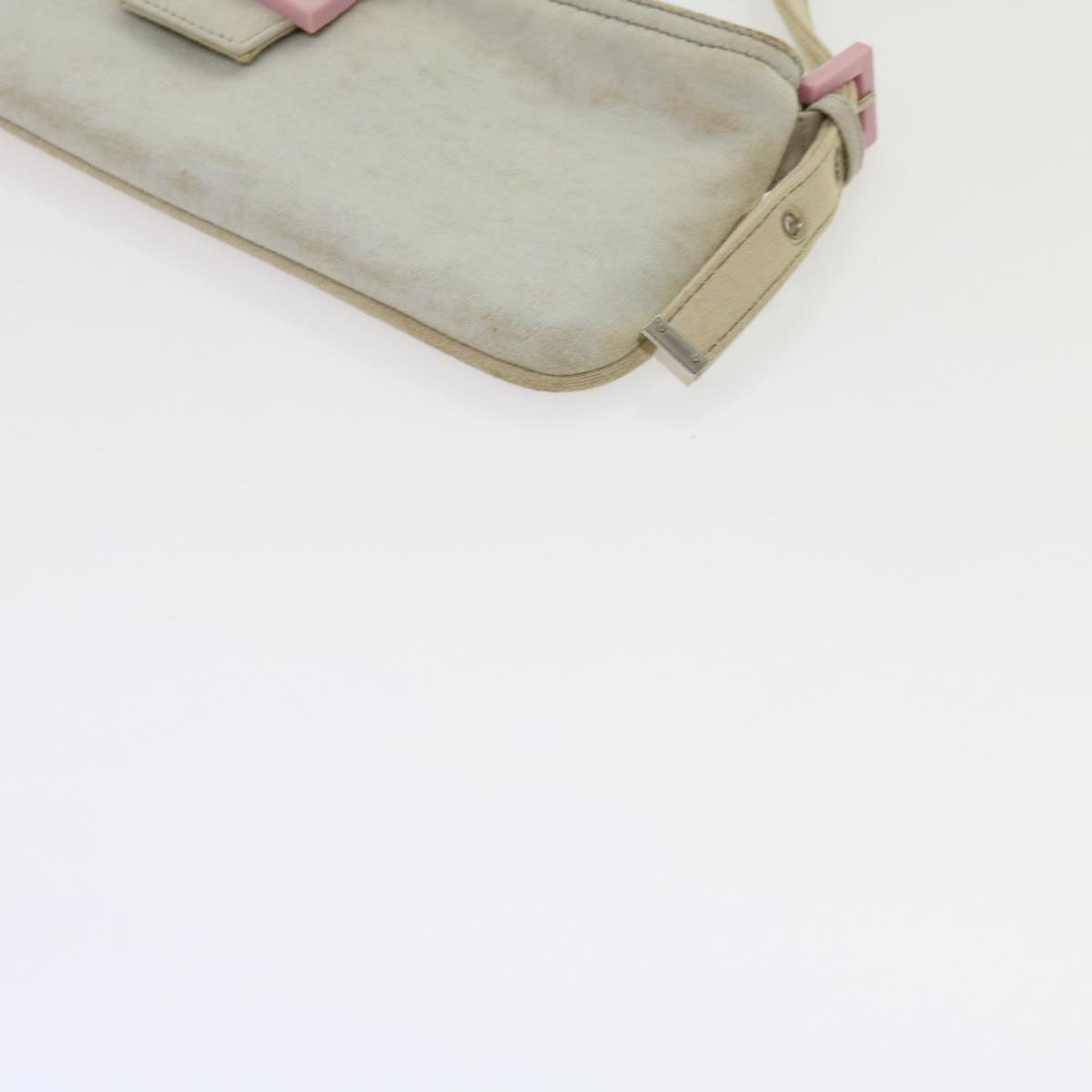 FENDI Mamma Baguette Shoulder Bag Cotton White 2354 26685 008 ep2844