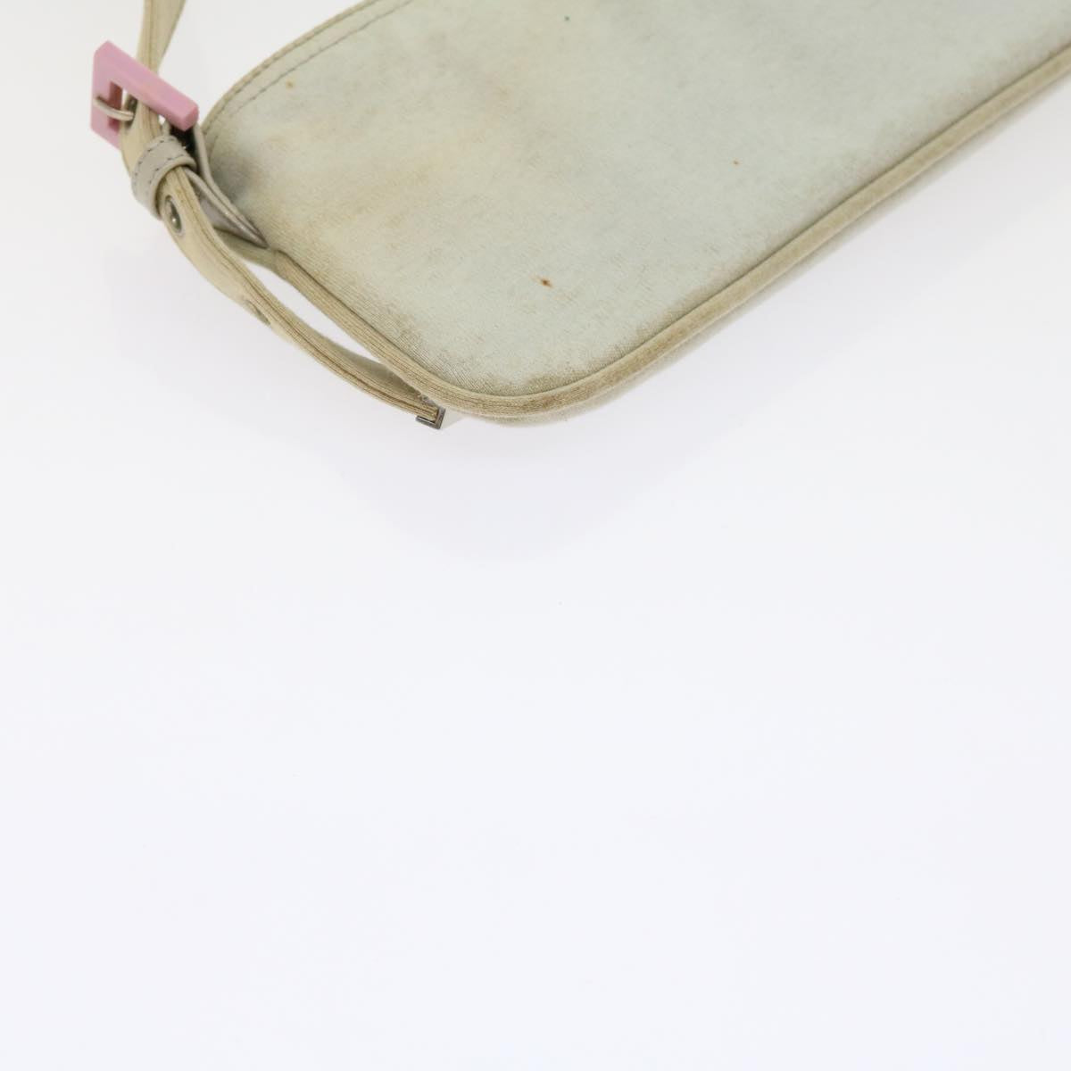 FENDI Mamma Baguette Shoulder Bag Cotton White 2354 26685 008 ep2844