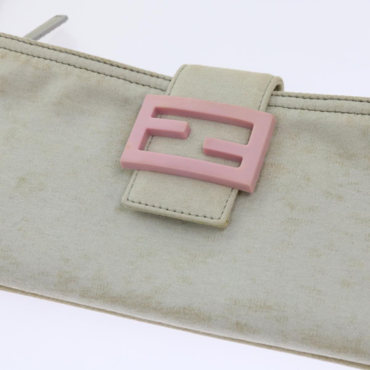 FENDI Mamma Baguette Shoulder Bag Cotton White 2354 26685 008 ep2844
