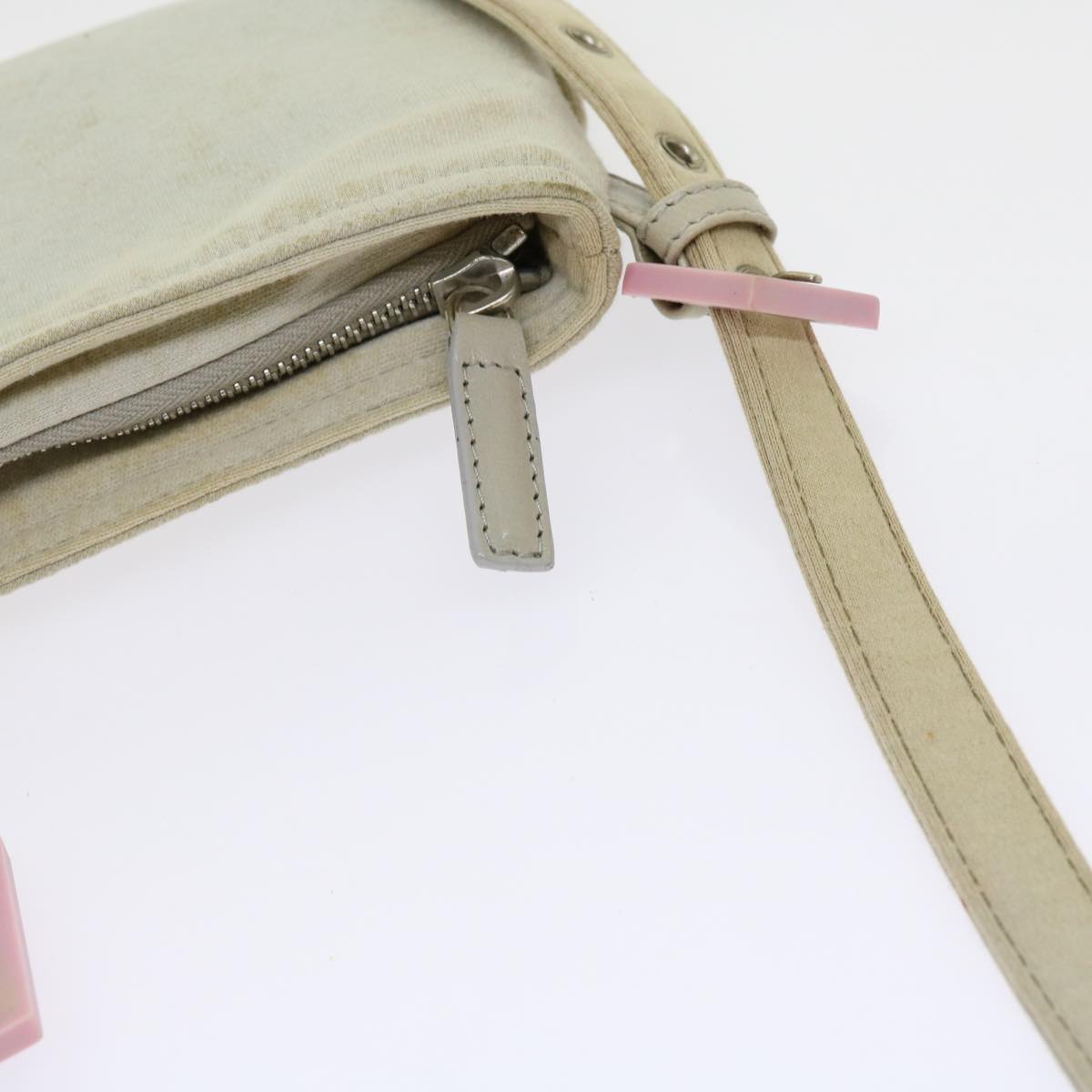 FENDI Mamma Baguette Shoulder Bag Cotton White 2354 26685 008 ep2844