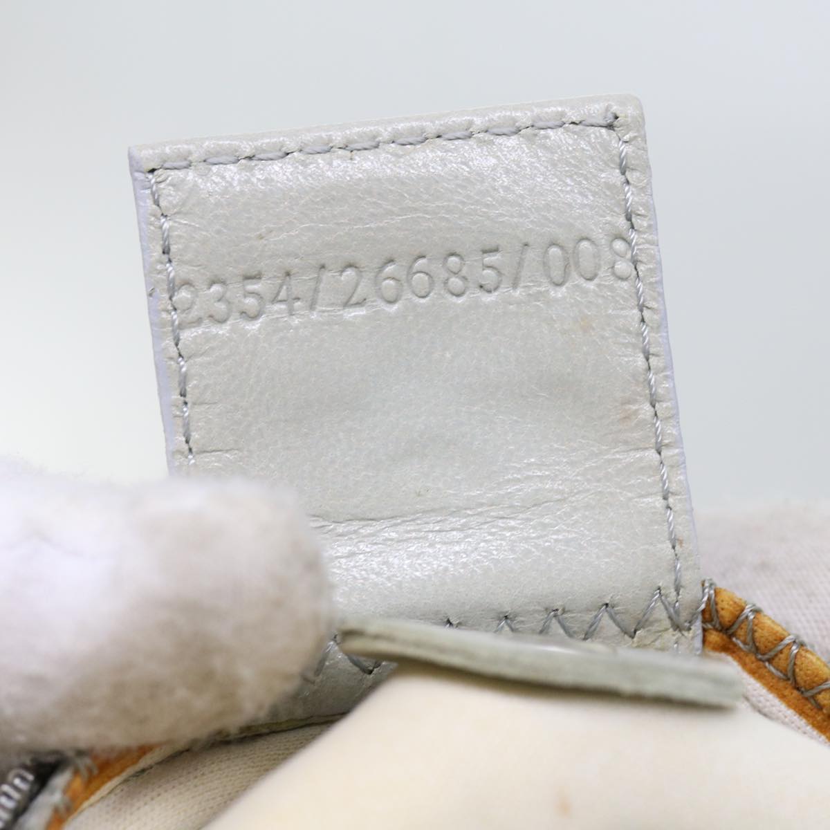 FENDI Mamma Baguette Shoulder Bag Cotton White 2354 26685 008 ep2844