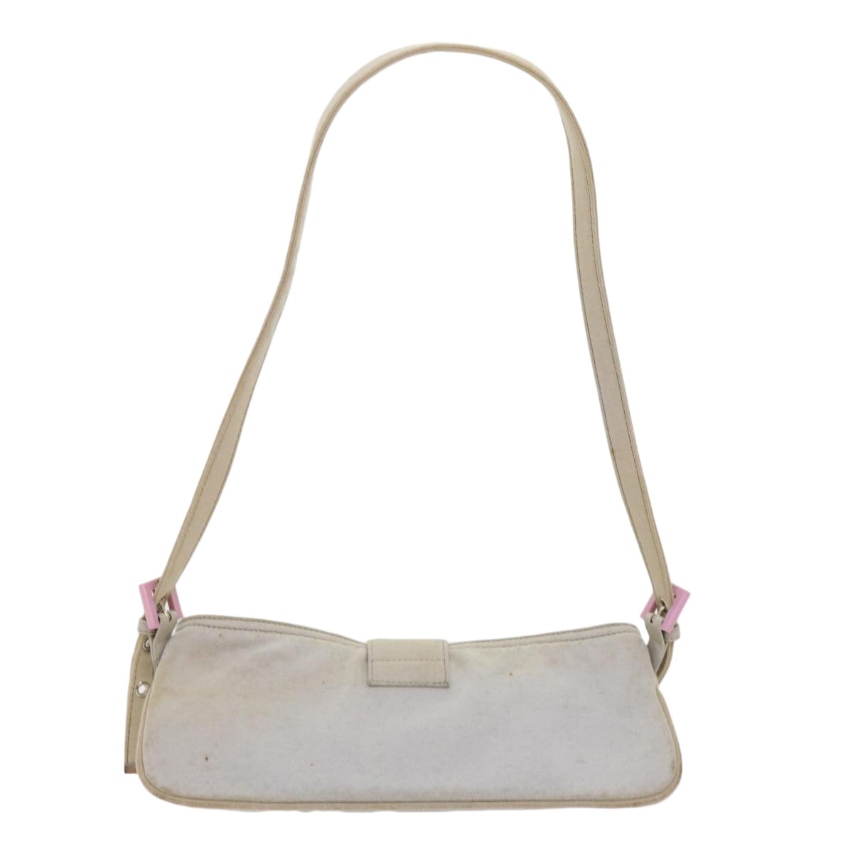 FENDI Mamma Baguette Shoulder Bag Cotton White 2354 26685 008 ep2844