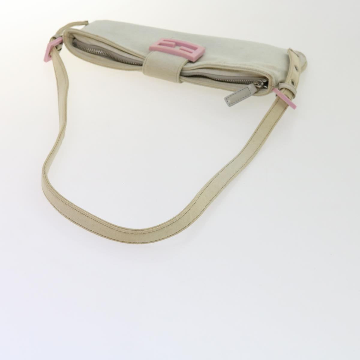 FENDI Mamma Baguette Shoulder Bag Cotton White 2354 26685 008 ep2844