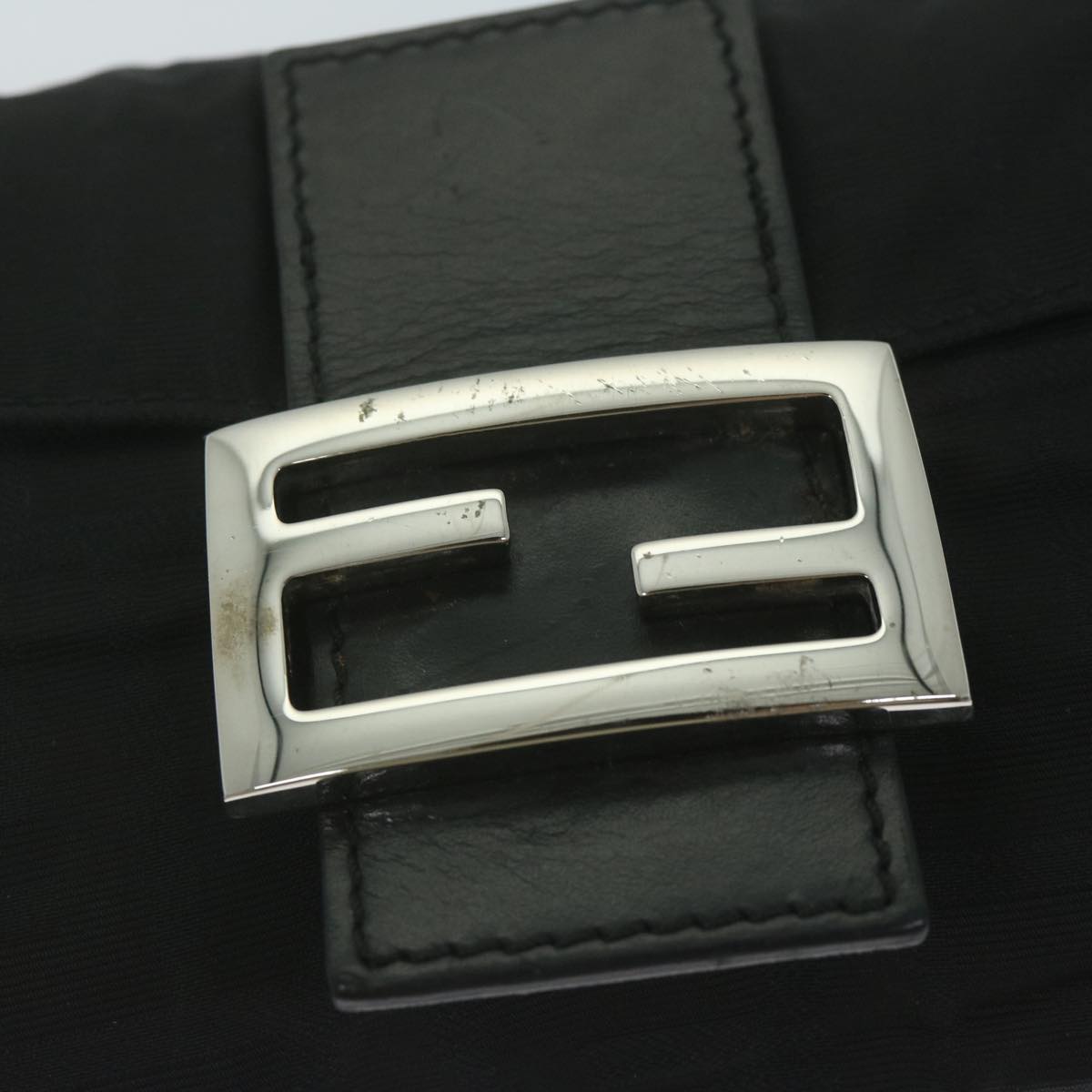 FENDI Zucca Canvas Mamma Baguette Shoulder Bag Black ep2859