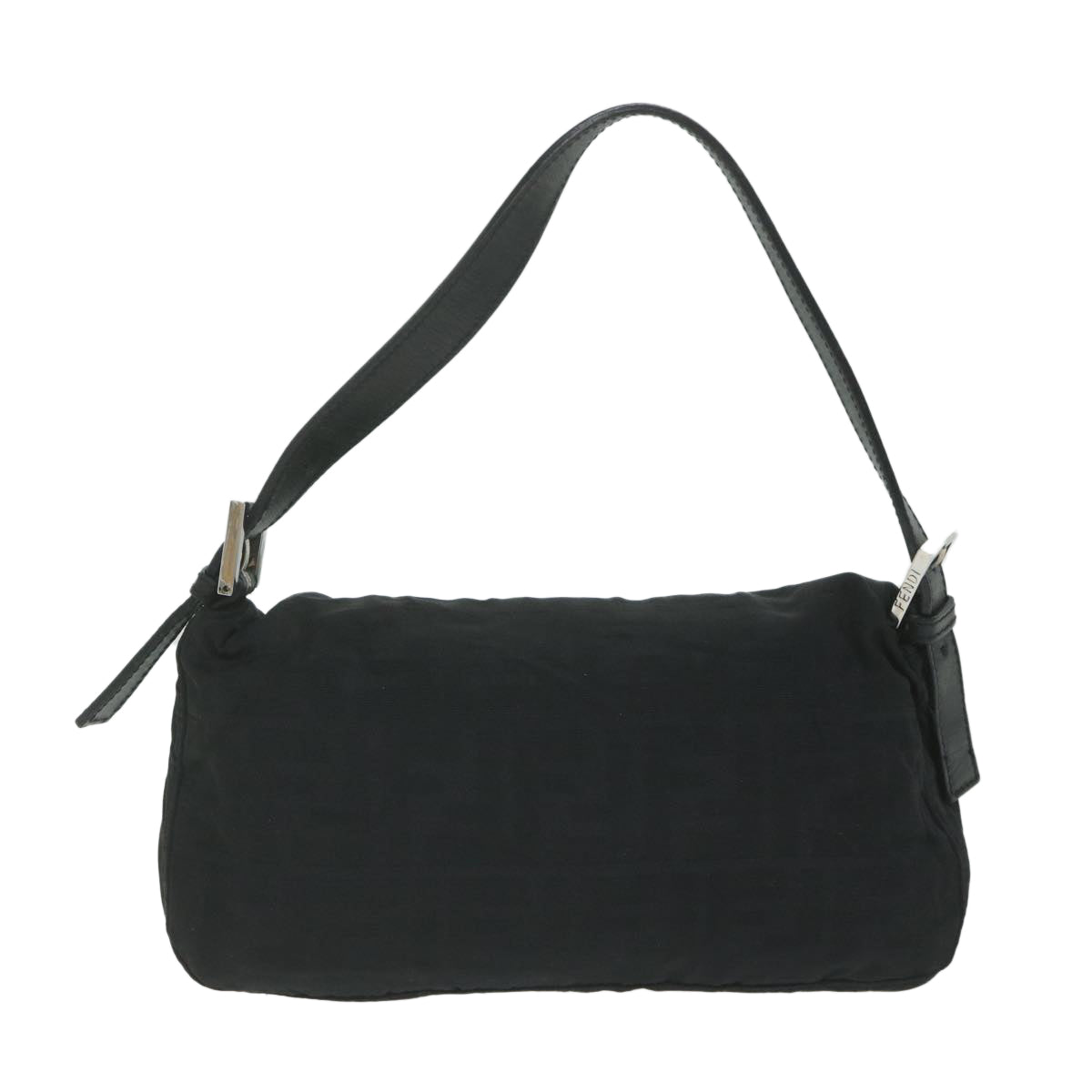 FENDI Zucca Canvas Mamma Baguette Shoulder Bag Black ep2859