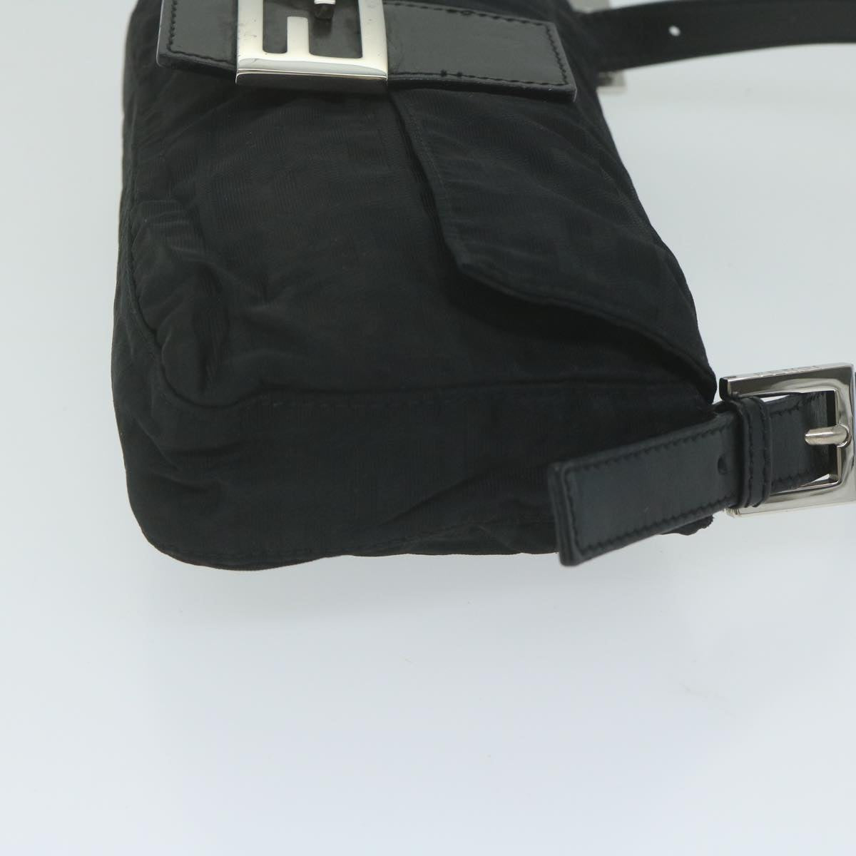 FENDI Zucca Canvas Mamma Baguette Shoulder Bag Black ep2859